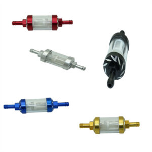Detachable Metal Gasoline Filter Transparent Glass Fuel Filter for Motorcycles
